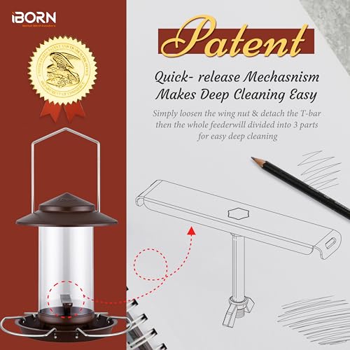Bird feeders for Outdoors Metal Chew Resistant