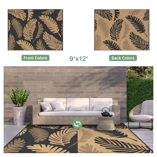 Outdoor Rug Waterproof Plastic Rugs for Patio (108 Sq Ft)