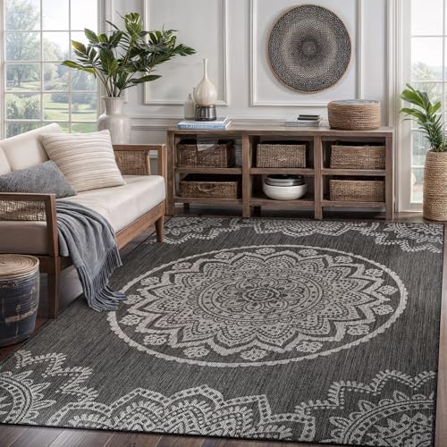 Outdoor Rug 5x7 Modern Area Rugs for Indoor and Outdoor Patios and Porches