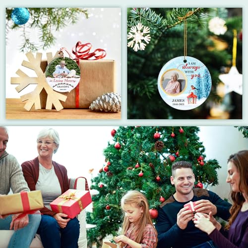 Personalized Memorial Christmas Photo Ornament