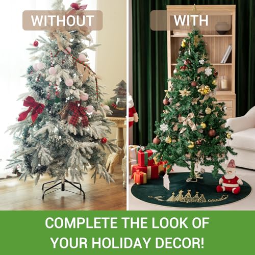 50 Inch Green Velvet Christmas Tree Skirt