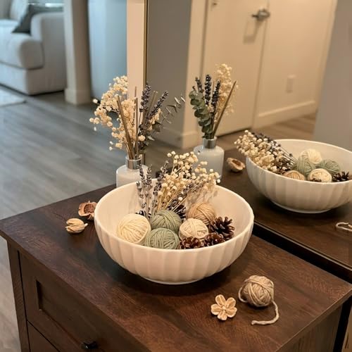 Large Ceramic Fruit Bowl for Kitchen Counter