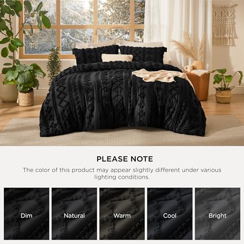 Tufted Boho Comforter Set Queen Size
