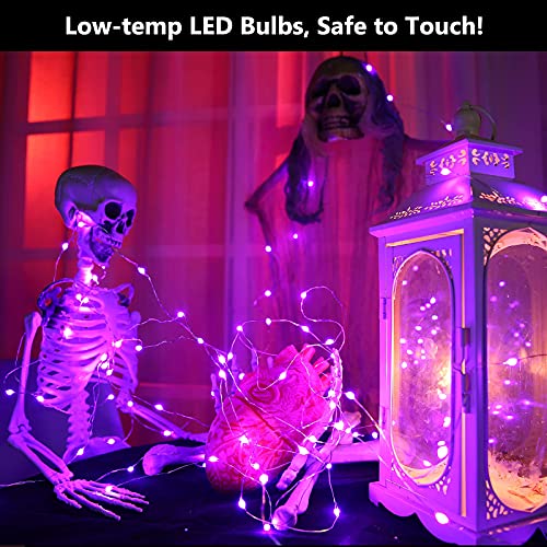 Purple Battery Halloween Fairy String Lights Remote 17.48ft 50 LED (34.96 Foot)