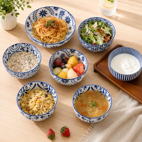 Ceramic Cereal Bowls Set of 6 (4 Count)