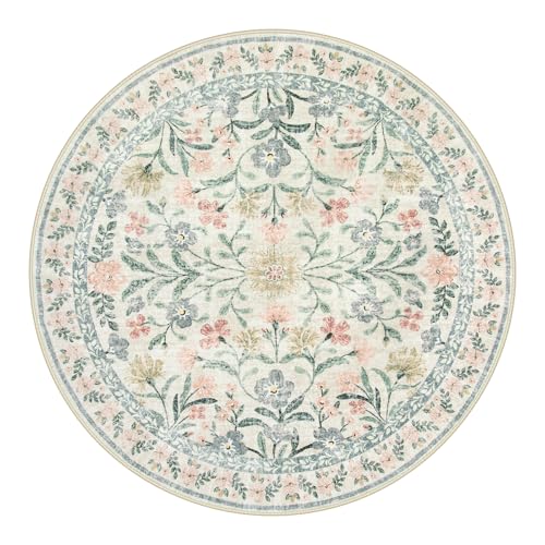 Floral Round Rugs 6ft (28 Sq Ft)