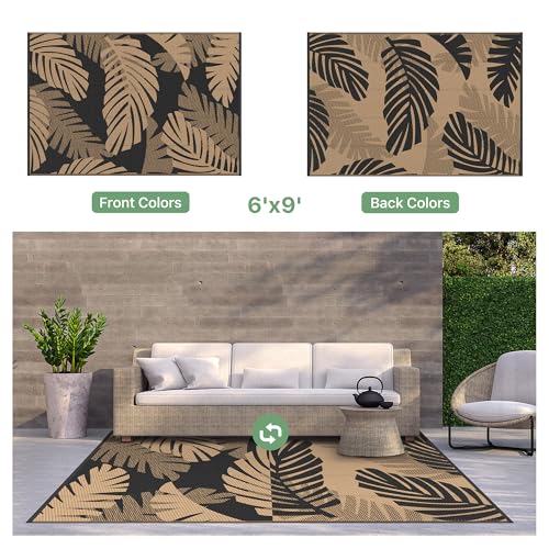 Outdoor Rug Waterproof Plastic Rugs for Patio (54 Sq Ft)
