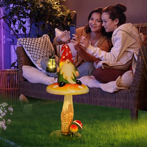 Solar Garden Gnomes Outdoor Statue