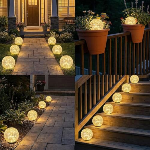 12 Pack 3.9" Solar Garden Lights Outdoor Waterproof
