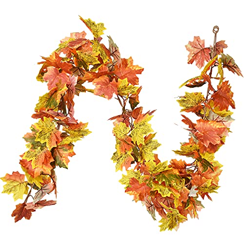 2 Pack Fall Garland Maple Leaf (11.8 Foot)