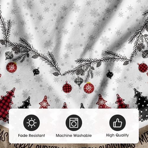 Ornaments Snowflake Merry Christmas Tree Skirt 36 Inch