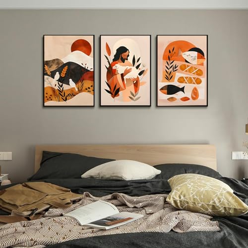 3Pcs Jesus Canvas Wall Art (3 Count)