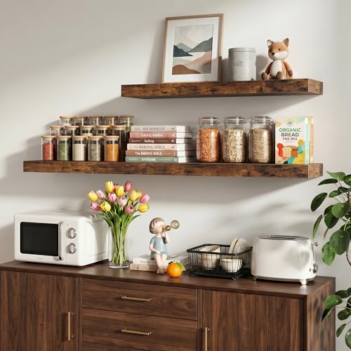 12 Inch Floating Shelves Wall Mounted for Display (2 Count)