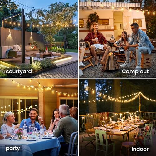 60FT Solar Globe String Lights Outdoor (60 Foot)