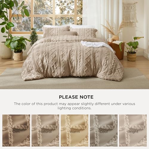 Tufted Boho Comforter Set Oversized Queen