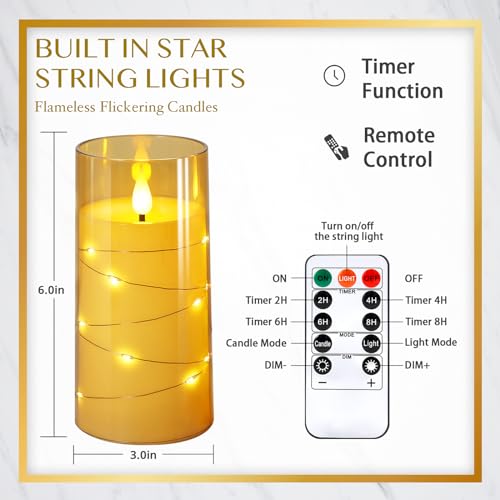 3"x6"Flickering Flameless Candles (2 Count)
