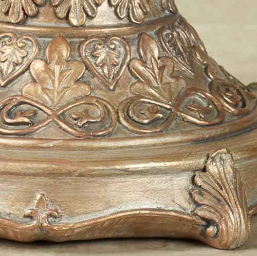 Cambria Ivory Beige Marbled Traditional Centerpiece Pedestal Bowl Table Decoration Centerpiece Bowl Only