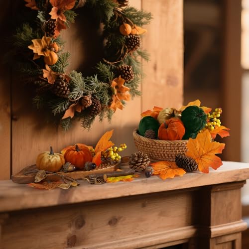 Fabric Pumpkins Set Decor