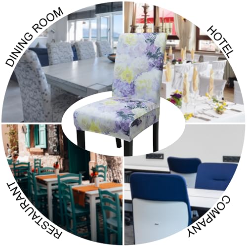 Pattern Chair Covers for Dining Room Set of 4