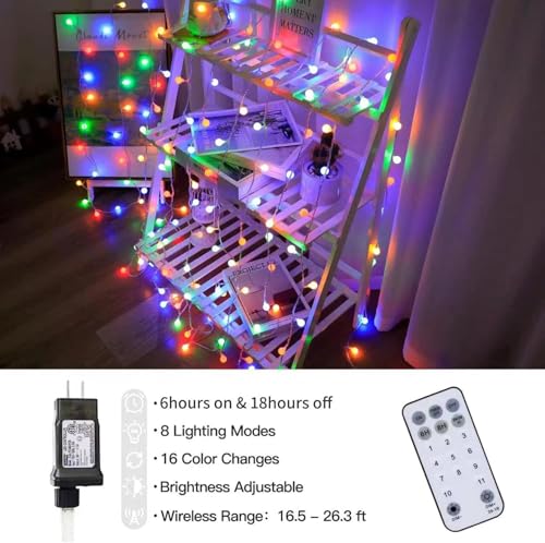 116ft Globe String Lights with Remote (116 Foot)