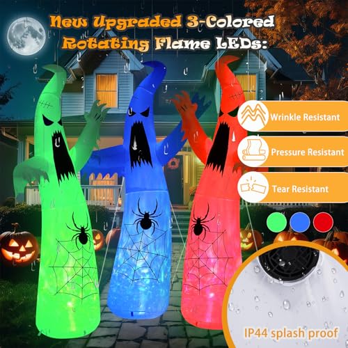 Halloween Inflatable Ghost Decoration (8FT Thriller Spider Ghost)