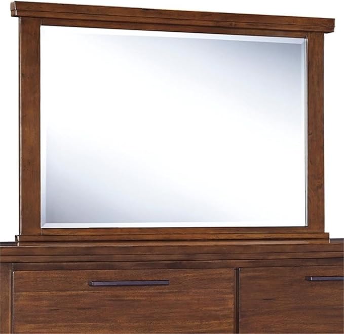 Signature Design by Ashley Ralene Mid-Century Modern 47 x 31 Bedroom Mirror, Medium Brown