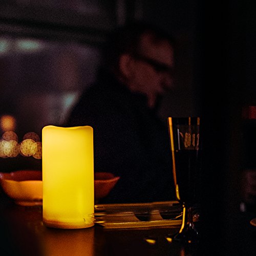 Waterproof Outdoor Battery Operated Flameless Candles with Remote Timer Plastic Flickering Fake Electric LED Pillars for Lantern Garden Wedding Christmas Decorations 3x6 Inches 3 PCS (3 Count)