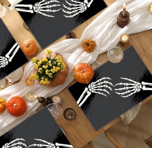 Halloween Skeleton Placemats Set of 4 (4 Count)