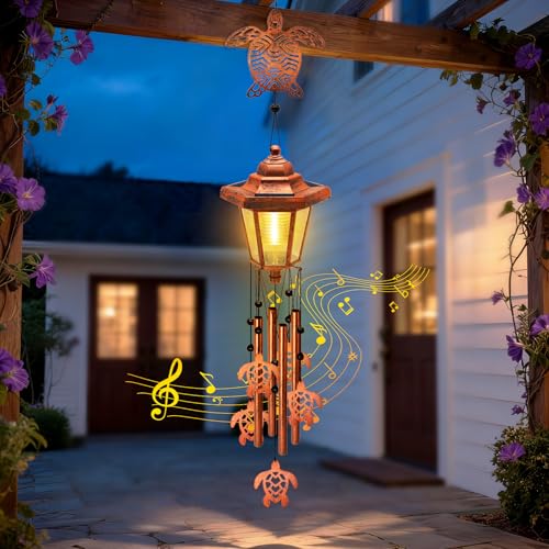 Large Solar Turtle Wind Chimes