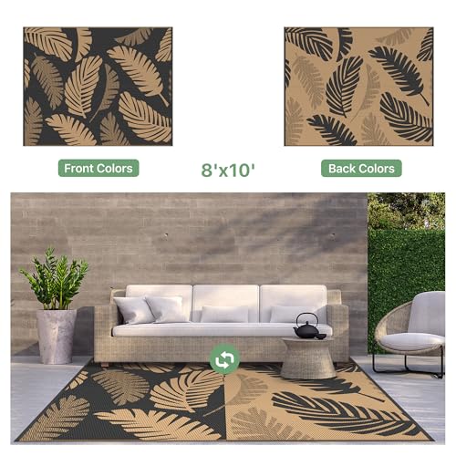 Outdoor Rug Waterproof Plastic Rugs for Patio (80 Sq Ft)