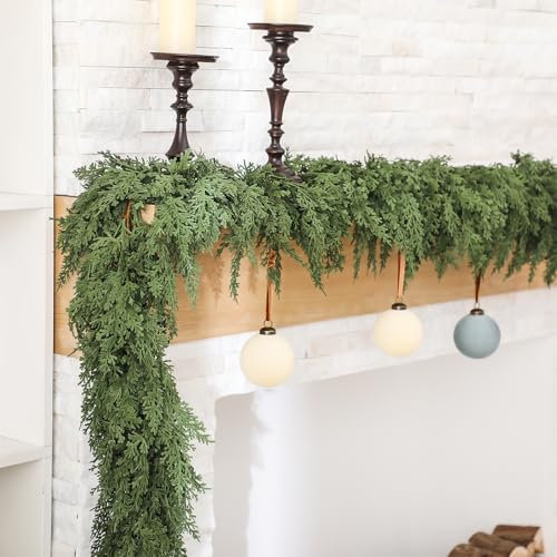 2 Pcs 6 ft Christmas Artificial Cedar Garland