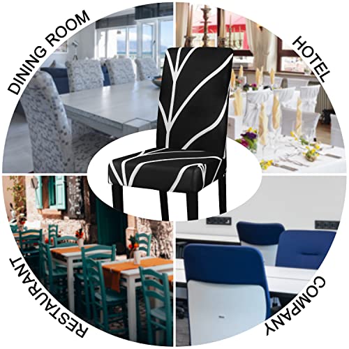 Black Chair Covers for Dining Room Set of 4
