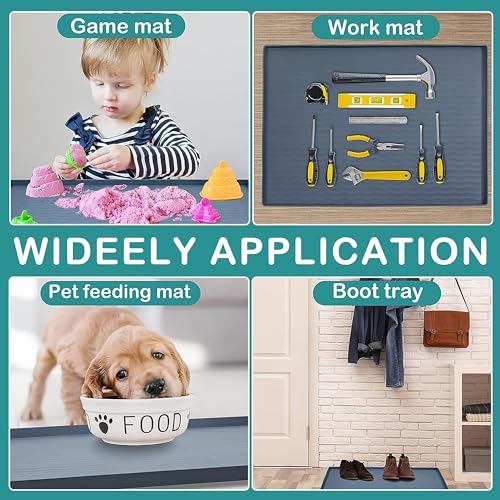 Waterproof Silicone Under Sink Mat 19'' x 19'' Shelf Liner for Kitchen and Bathroom (361 sq inch)