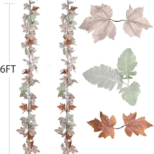 2 Pack Fall Maple Leaf Vine