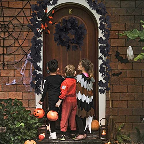 2 Pcs Fall Maple Leaf Garland Hanging Black Decor Fall Leaves Vines