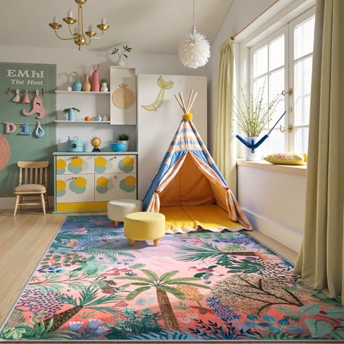 Jungle Rugs 5x7 Kids Rugs for Bedroom Girls