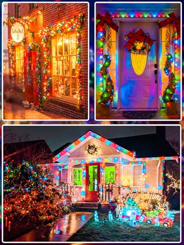 165 FT 500 LED Christmas Lights String Indoor Outdoor Waterproof Multicolor