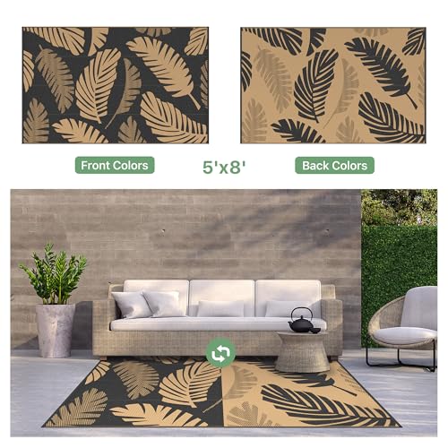 Outdoor Rug Waterproof Plastic Rugs for Patio (40 Sq Ft)