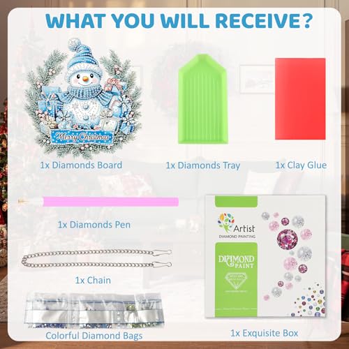Christmas Hanging Diamond Art Kits for Adult