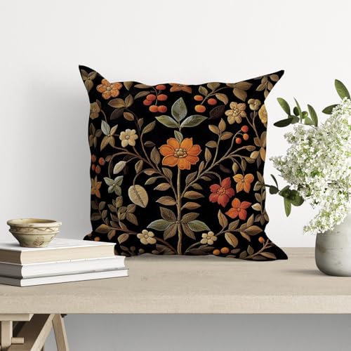 William Morris Abstract Vintage Print Floral Velvet Design Throw Pillow Covers Home Decor