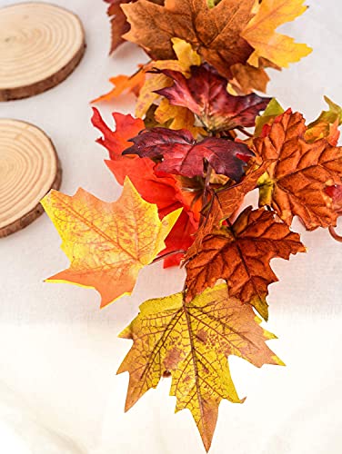 3 Pack Fall Maple Leaf Garland Artificial Maple Garland (3 Count)
