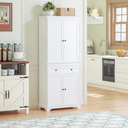 71 Inch Tall Kitchen Pantry Cabinet with 2 Slide