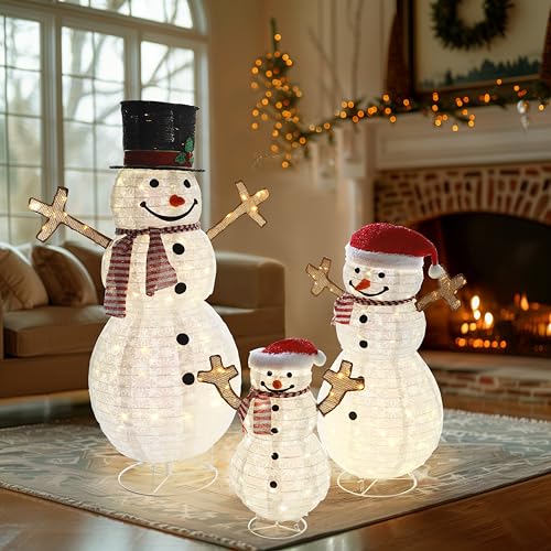 4FT Pop Up Snowman Family