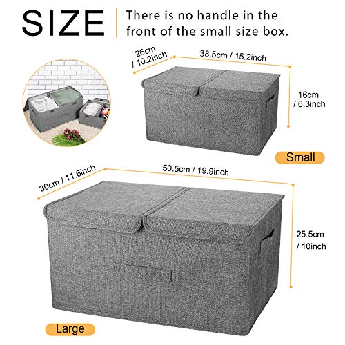 2 Pack Storage Boxes with Lids and Handles (2 Count)