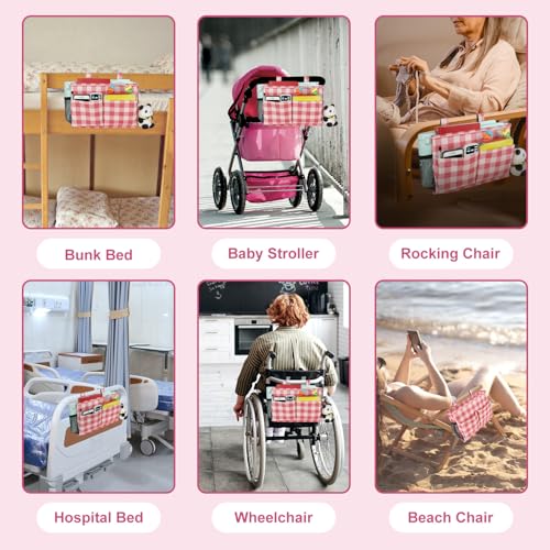 Bedside Caddy Hanging Bed Organizer Storage Bag Pocket for Bunk and Hospital Beds