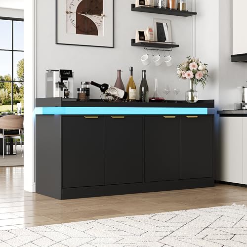 LED Sideboard Buffet Cabinet with Storage