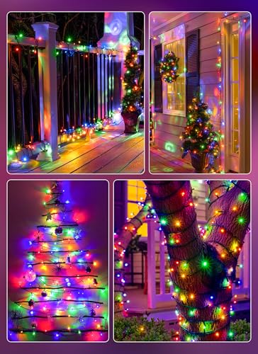 2 Pack Solar Christmas String Lights Outdoor (144 Foot)