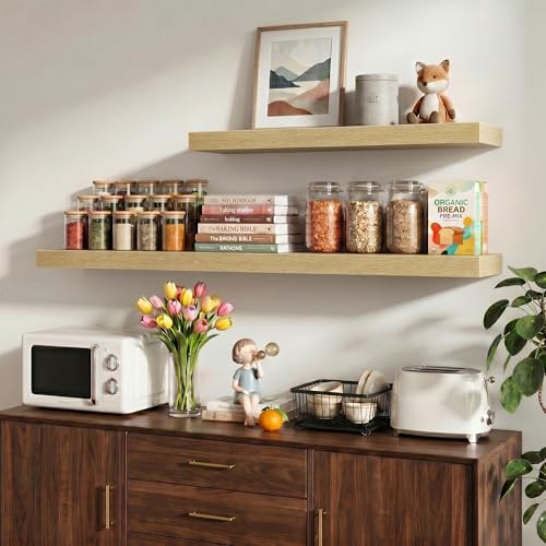 12 Inch Floating Shelves Wall Mounted for Display (2 Count)