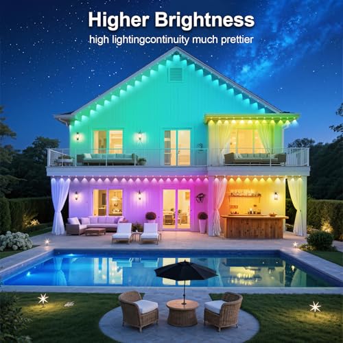 150FT Permanent Outdoor Lights for House