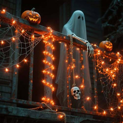 Halloween Orange Fairy Lights Battery Operate (6 Count)